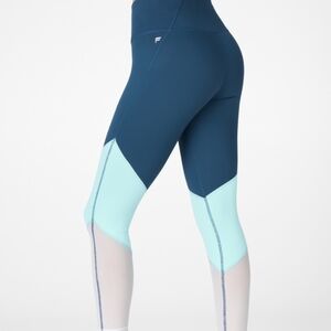 Fabletics Navy and Sky Blue Leggings
